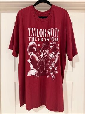 Taylor Swift The Eras Tour Graphic Tee - Burgundy